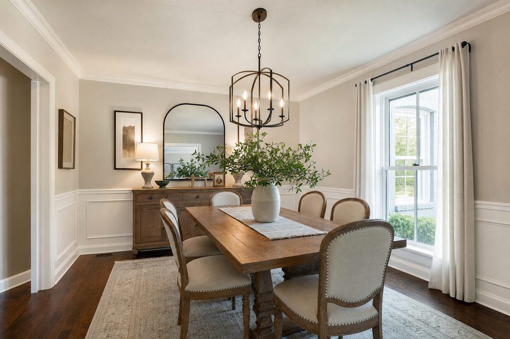 Dining room repaint result